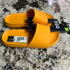 DSG Vibrant Orange Slide Sandals‎